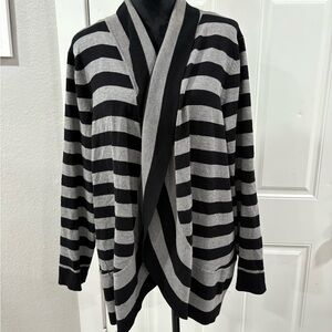 Striped Black and Gray cardigan